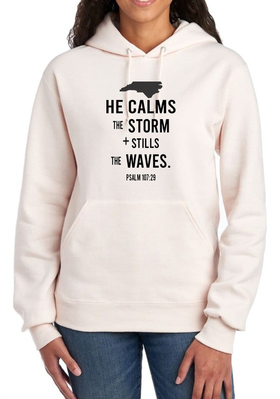 North Carolina He Calms the Storm Graphic Hoodie